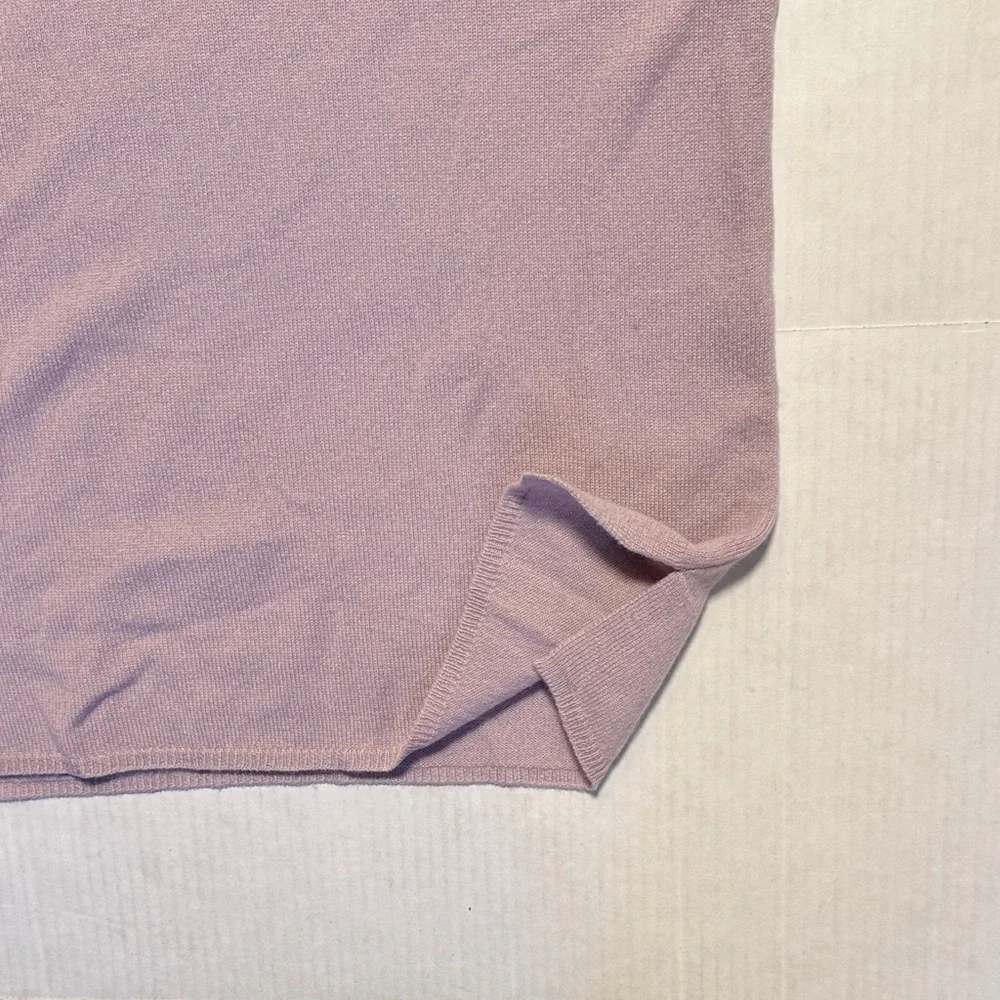 LORO PIANA 100% Cashmere Dusty Light Mauve V-Neck Long Sleeve Sweater 46 US 10 - Picture 8 of 10